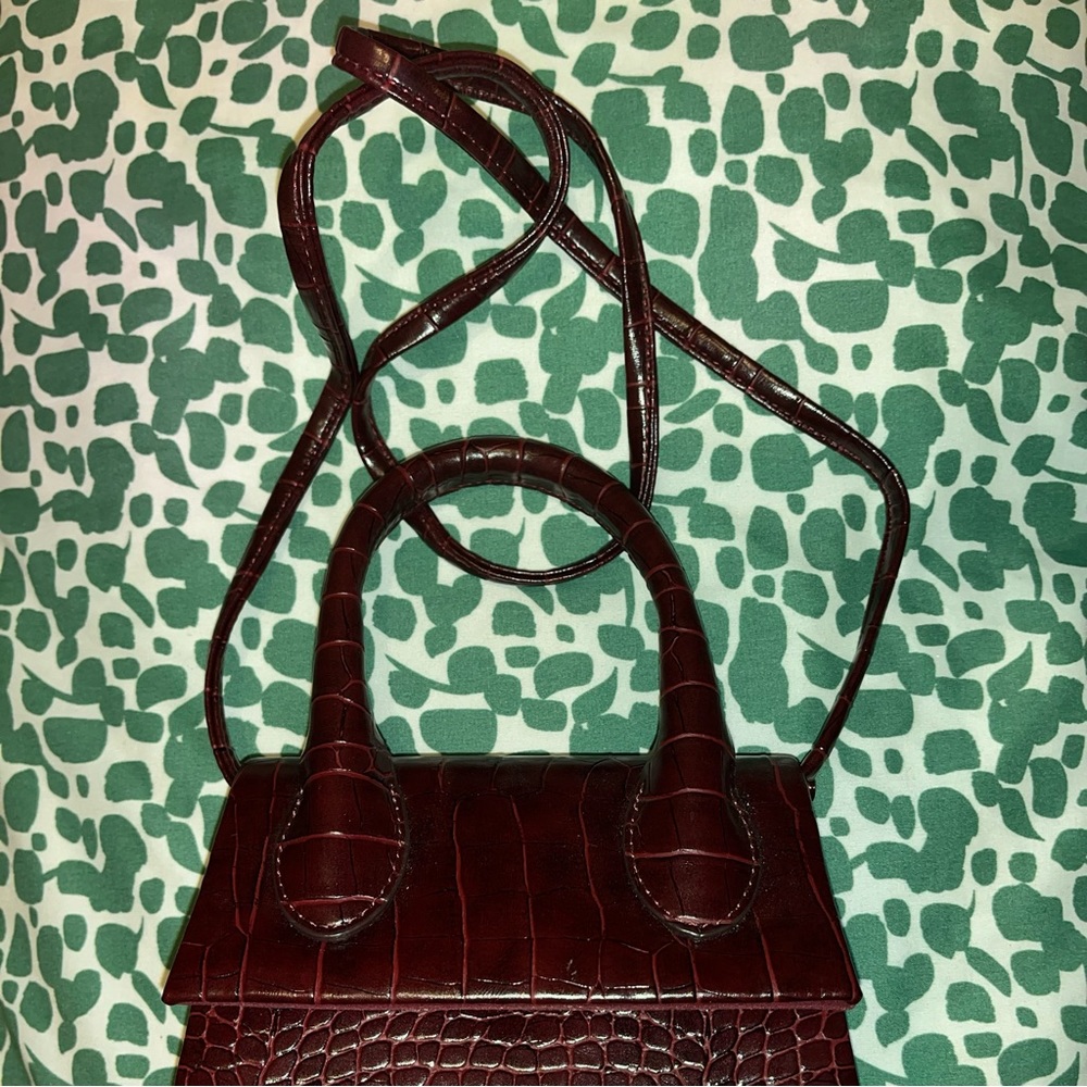 Burgundy mini bag